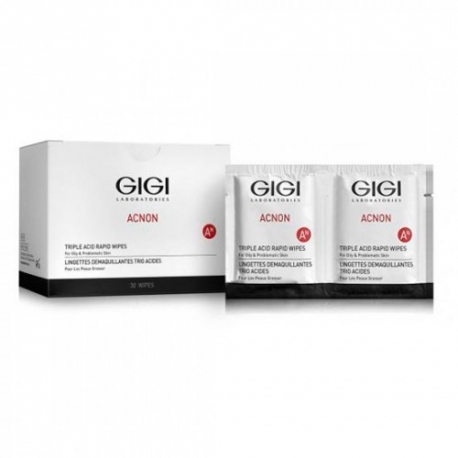GIGI ACNON TRIPLE ACID RAPID WIPES 30TK