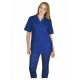 Set blue blouse and pants white