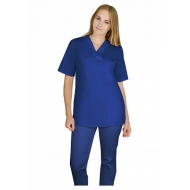 Set blue blouse and pants white