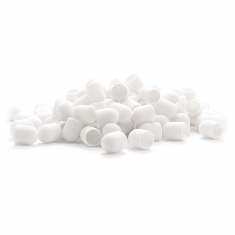 Pedicure Disposable Sanding Caps 80 grit 10 pcs white
