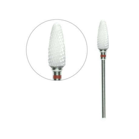 Ceramic nail drill bit red