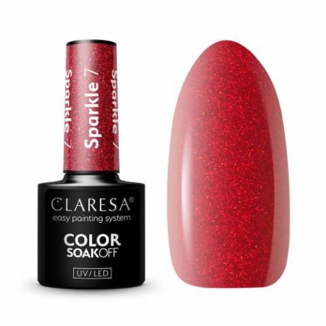 CLARESA hübriidlakk SPARKLE 7, 5g