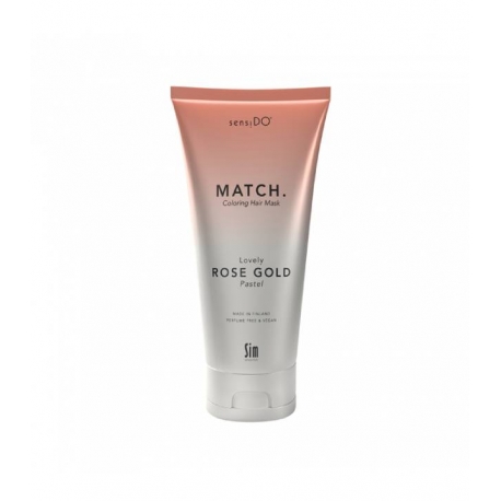 Tooniv juuksemask pastelse roosakuldse tooni SIM SENSITIVE SENSIDO MATCH LOVELY ROSE GOLD (PASTEL)