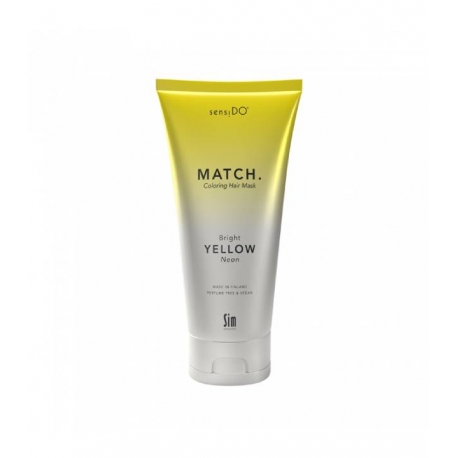 Tooniv juuksemask särava neoonkollase tooni SIM SENSITIVE SENSIDO MATCH BRIGHT YELLOW (NEON)