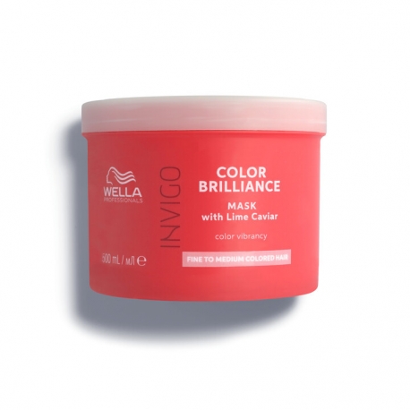 Värvisära mask õhukestele ja normaalsetele juustele WELLA INVIGO BRILLIANCE VIBRANT COLOR MASK FINE/NORMAL 500 ML